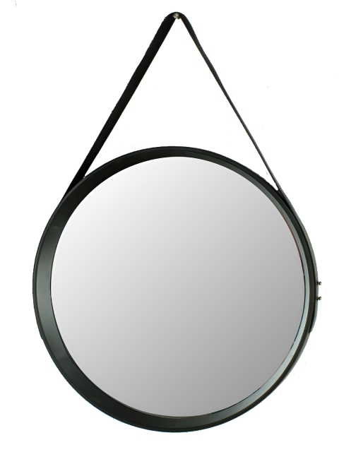 TIED RIBBONS Black Round Shaped Framed Wall Hanging Mirror - Image 2