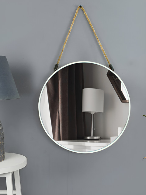 TIED RIBBONS Transparent Decorative Framed Wall Hanging Mirror with Jute Rope - Image 6