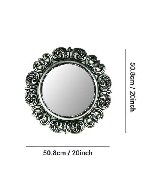 TIED RIBBONS Silver Toned Decorative Framed Wall Mirror - Image 7