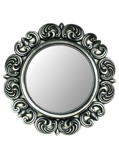 TIED RIBBONS Silver Toned Decorative Framed Wall Mirror - Image 3