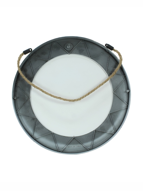 TIED RIBBONS Beige Round Shaped Framed Wall Hanging Mirror - Image 4