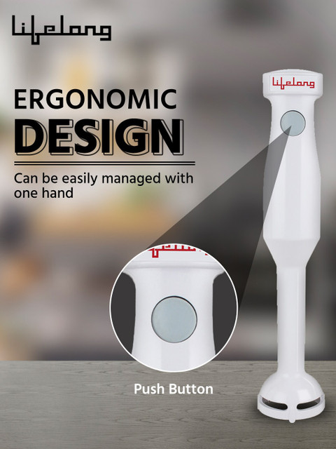 Lifelong LLHB04 White Anti-Splash Hand Blender-300 W - Image 3