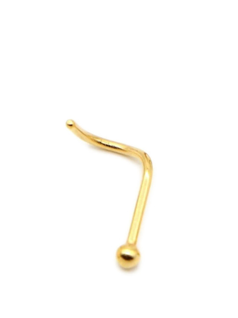 Abhooshan 92.5 Sterling Silver Gold-Plated Stud Nosepin