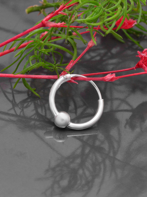 Abhooshan Sterling Silver Ring Nosepin