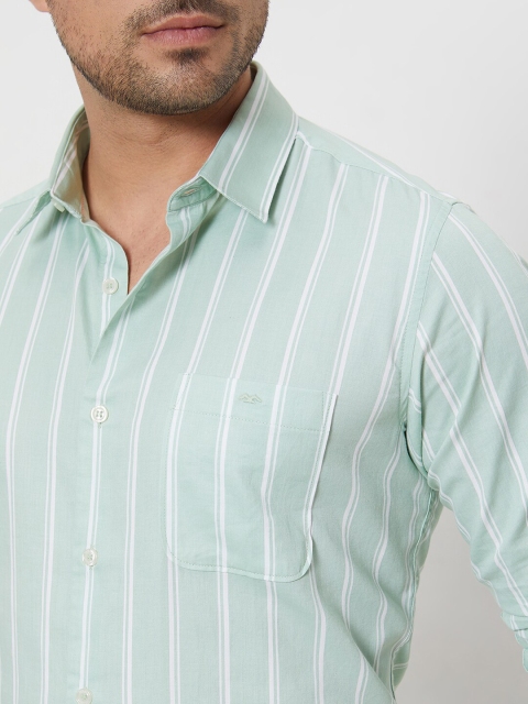 Mufti ss-24 Slim Fit Vertical Striped Spread Collar Long Sleeves Cotton Casual Shirt - Image 2