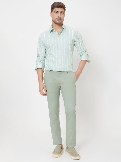 Mufti ss-24 Slim Fit Vertical Striped Spread Collar Long Sleeves Cotton Casual Shirt - Image 5