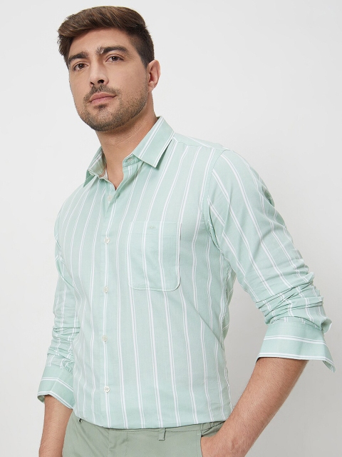 Mufti ss-24 Slim Fit Vertical Striped Spread Collar Long Sleeves Cotton Casual Shirt - Image 3