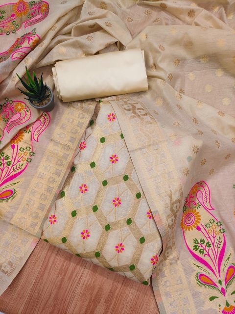LeeliPeeri Designer Soft Cotton Unstitched Dress Material