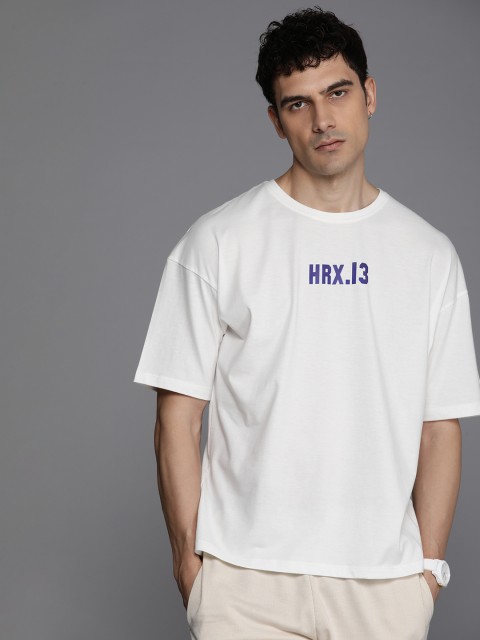 HRX by Hrithik Roshan Men Typography Printed Pure Cotton T-shirt - Image 3