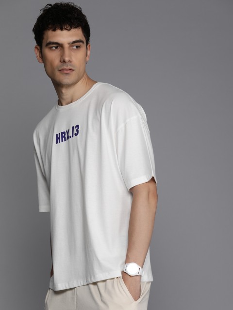HRX by Hrithik Roshan Men Typography Printed Pure Cotton T-shirt - Image 4