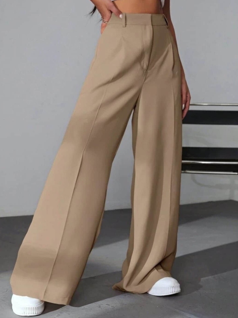 BROADSTAR Women Pleated Korean Pants