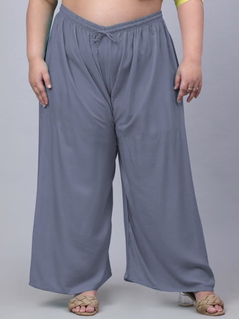 Trend Level Plus Size Flared Palazzos