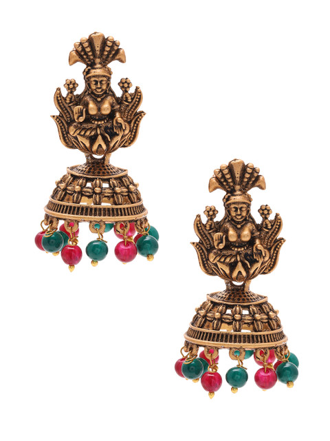 Priyaasi Gold-Plated Contemporary Jhumkas - Image 3