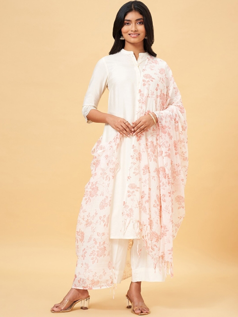 RANGMANCH BY PANTALOONS Floral Printed Fringed Dupatta