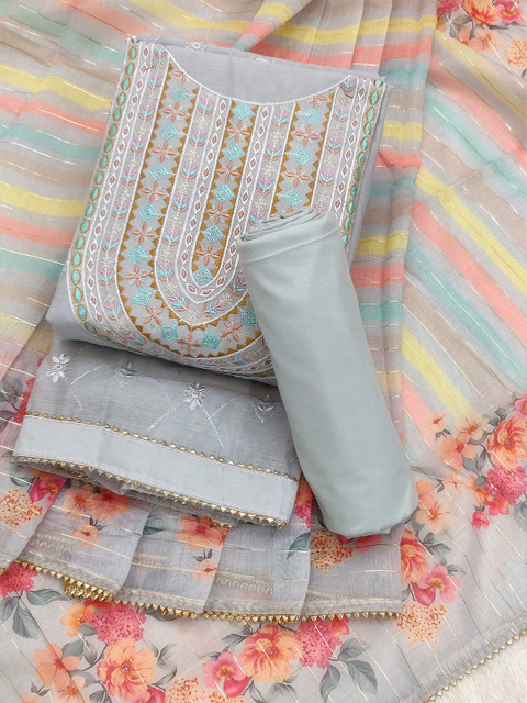 TAVAS Embroidered Unstitched Dress Material - Image 2