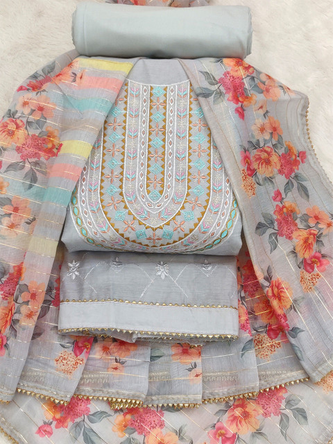 TAVAS Embroidered Unstitched Dress Material