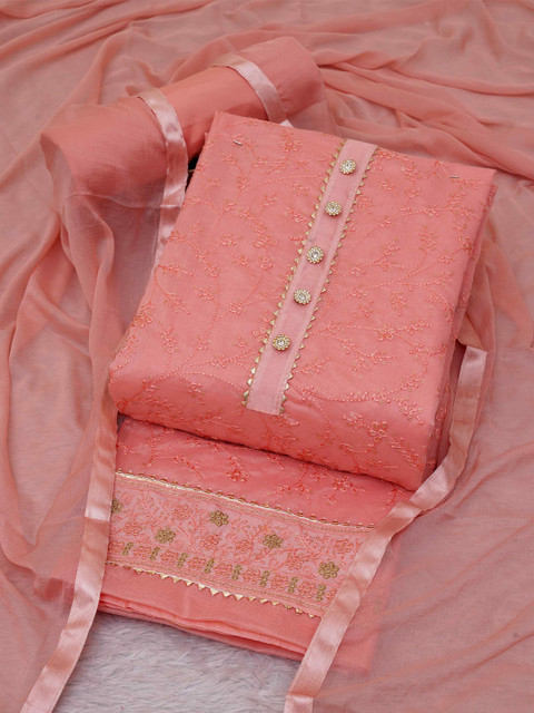 TAVAS Ethnic Motifs Embroidered Unstitched Dress Material