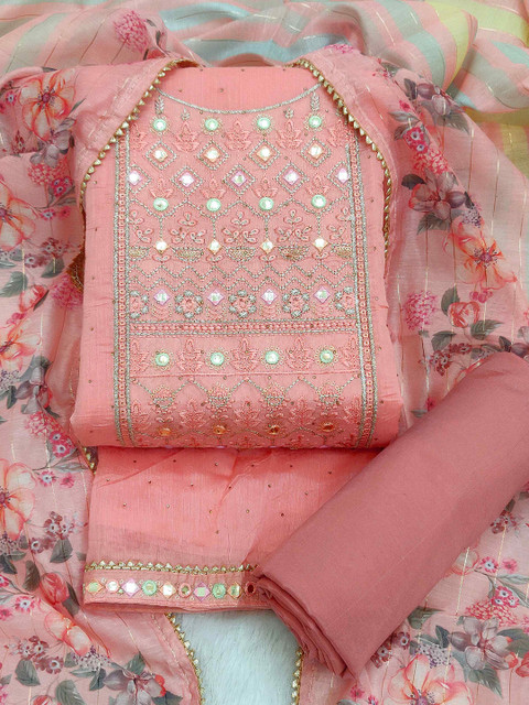 TAVAS Ethnic Motifs Embroidered Unstitched Dress Material - Image 3