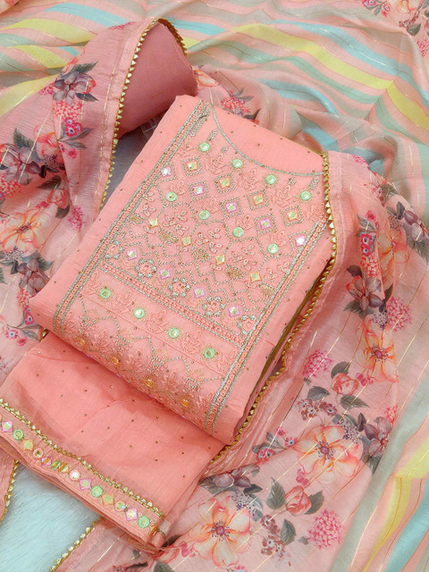 TAVAS Ethnic Motifs Embroidered Unstitched Dress Material - Image 2