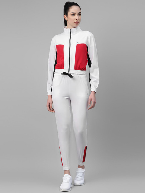 HRX by Hrithik Roshan Colourblocked Mock Collar Tracksuit