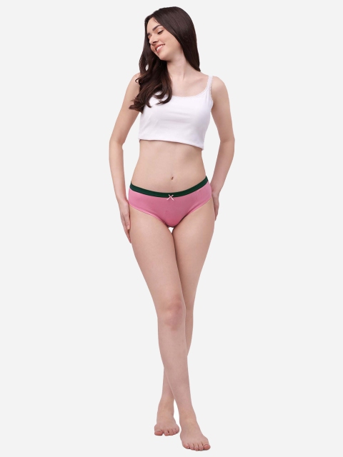 Soie Pack of 3 Assorted Women High Rise Full Coverage Cotton Stretch Hipsters - Image 7