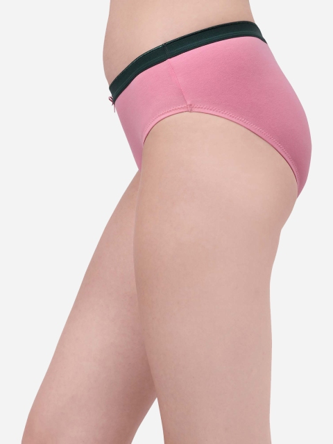 Soie Pack of 3 Assorted Women High Rise Full Coverage Cotton Stretch Hipsters - Image 3