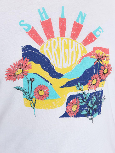 Trendyol Plus Size Graphic Printed Pure Cotton T-shirt - Image 6