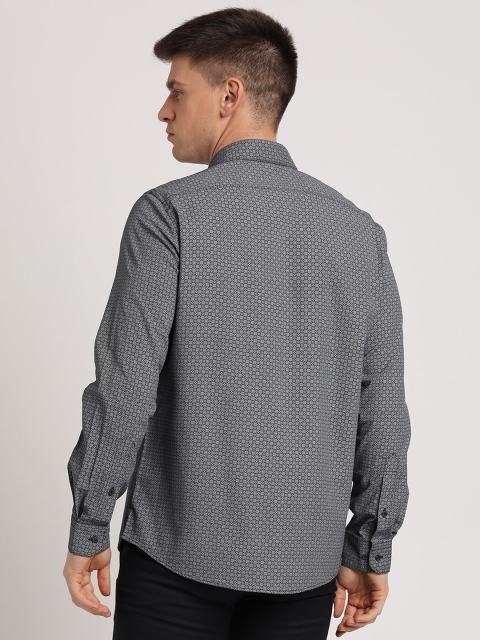 Turtle Micro Ditsy Printed Standard Slim Fit Cotton Opaque Formal Shirt - Image 5