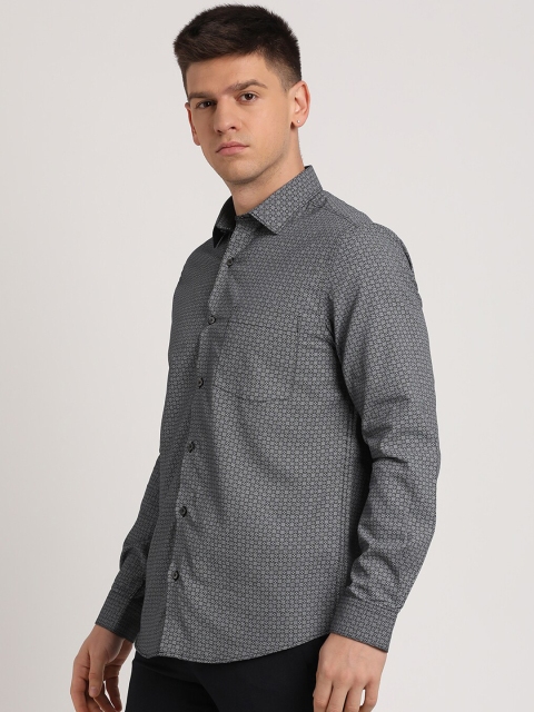 Turtle Micro Ditsy Printed Standard Slim Fit Cotton Opaque Formal Shirt - Image 4