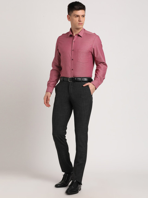 Turtle Textured Standard Slim Fit Cotton Formal Shirt - Image 6