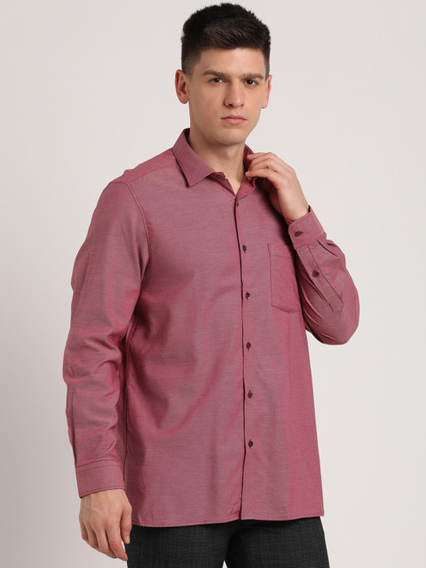 Turtle Textured Standard Slim Fit Cotton Formal Shirt - Image 3