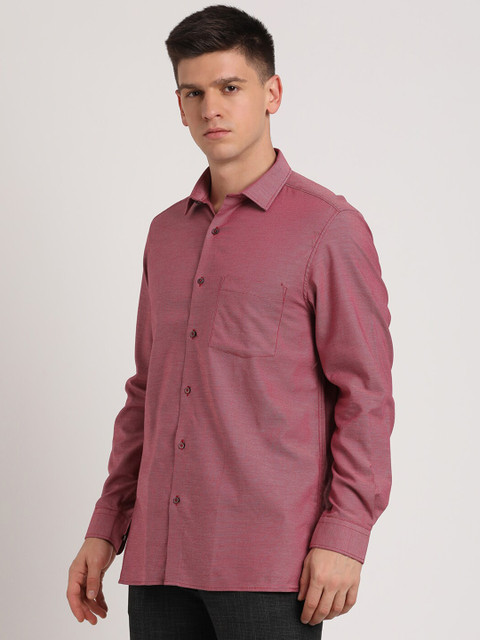 Turtle Textured Standard Slim Fit Cotton Formal Shirt - Image 4