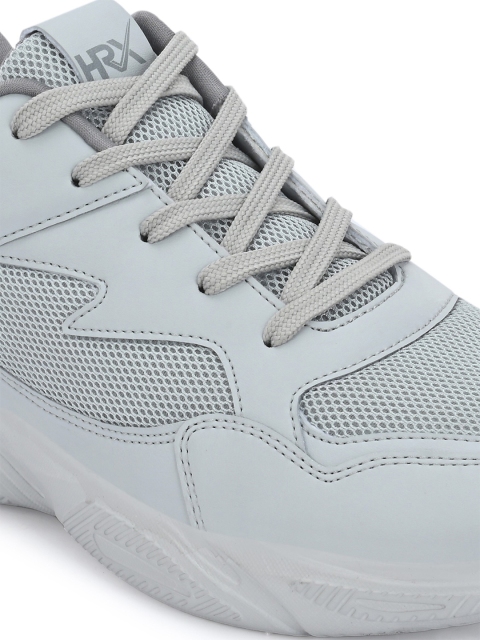 HRX by Hrithik Roshan Men Grey Textured Lace-Up Running Shoes - Image 6