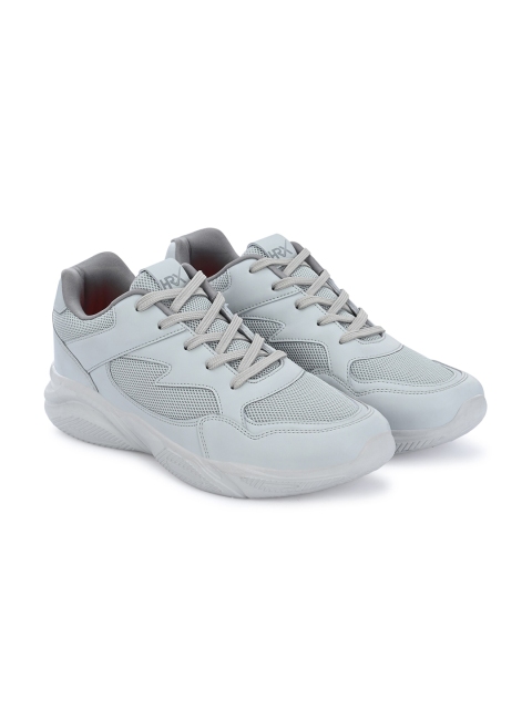 HRX by Hrithik Roshan Men Grey Textured Lace-Up Running Shoes - Image 7