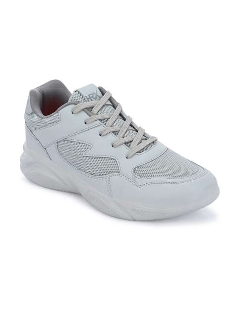 HRX by Hrithik Roshan Men Grey Textured Lace-Up Running Shoes - Image 2