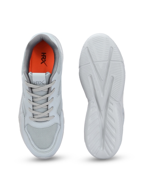 HRX by Hrithik Roshan Men Grey Textured Lace-Up Running Shoes - Image 5