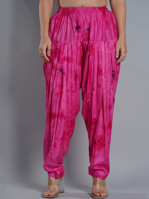 LetsDressUp Women Tie-Dyed Pleated Salwar