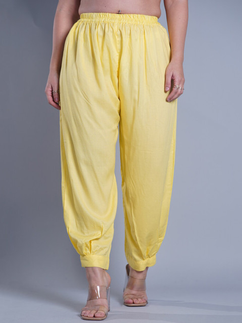 LetsDressUp Women Solid Loose-Fit Mid-Rise Salwar