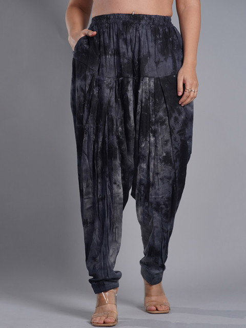 LetsDressUp Women Tie-Dyed Pleated Salwar