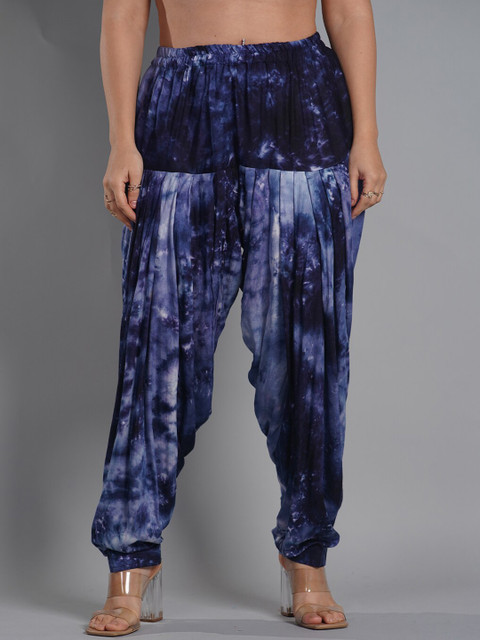 LetsDressUp Women Tie & Dye Loose-Fit Mid-Rise Salwar