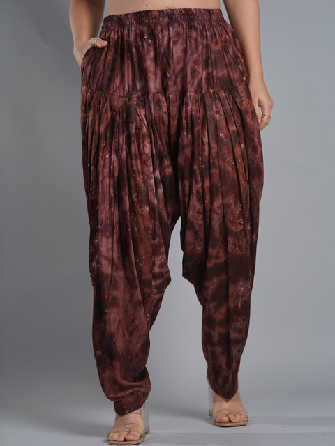 LetsDressUp Women Tie-Dyed Pleated Salwar