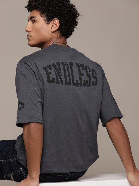 Roadster The Lifestyle Co. Typography Printed Back Oversized T-shirt