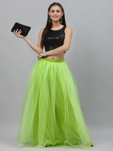 studio rasa Embellished Sequinned Detailed Net Ethnic Fitted Crop Top - Image 6