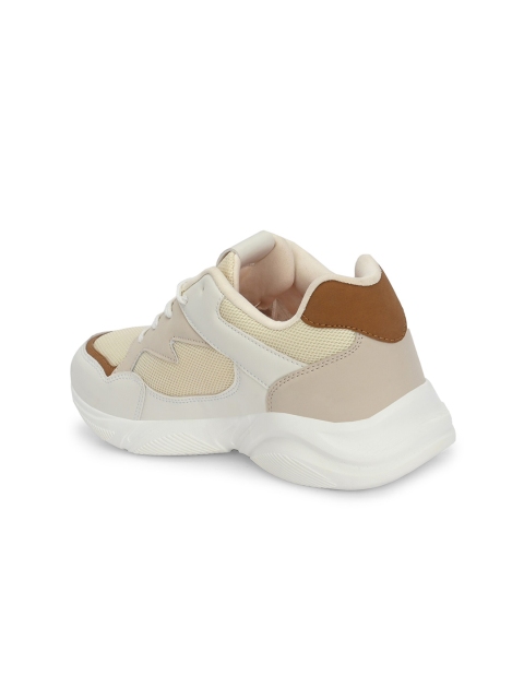 HRX by Hrithik Roshan Women Cream-Coloured Mesh Running Shoes - Image 3
