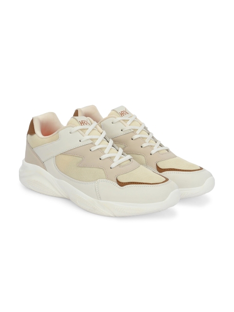 HRX by Hrithik Roshan Men Cream-Coloured Mesh Running Shoes - Image 7