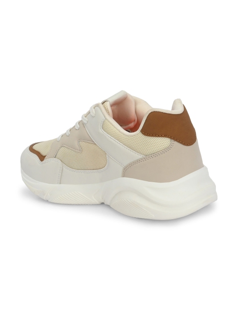 HRX by Hrithik Roshan Men Cream-Coloured Mesh Running Shoes - Image 3
