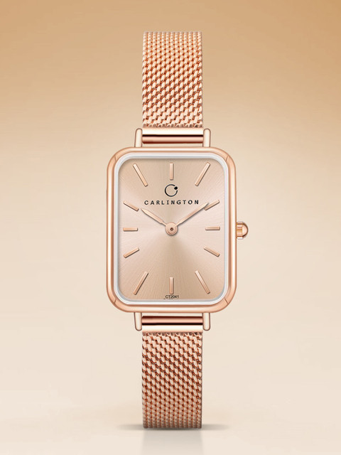 CARLINGTON Women Bracelet Style Straps Analogue Chronograph Watch Iconic 204