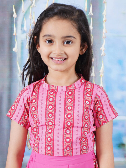 Little Bansi Embroidered Pure Georgette Ready to Wear Block Print Saree - Image 7