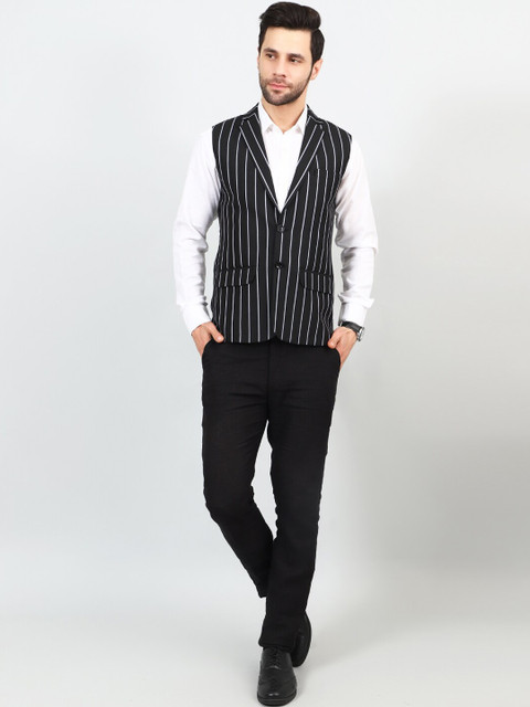 Wintage Striped Woven Modi Nehru Jackets - Image 5