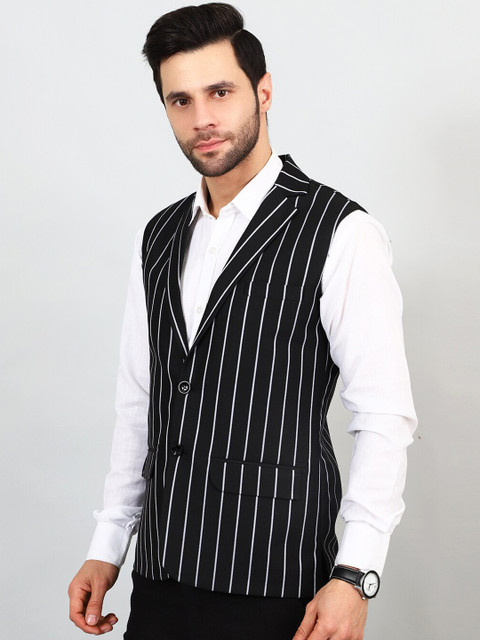 Wintage Striped Woven Modi Nehru Jackets - Image 3